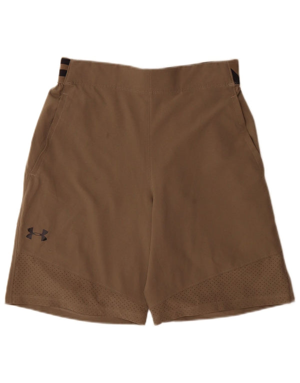 Pantaloni scurți sport grafic Under Armour pentru femei UK 10 Small Brown Sports