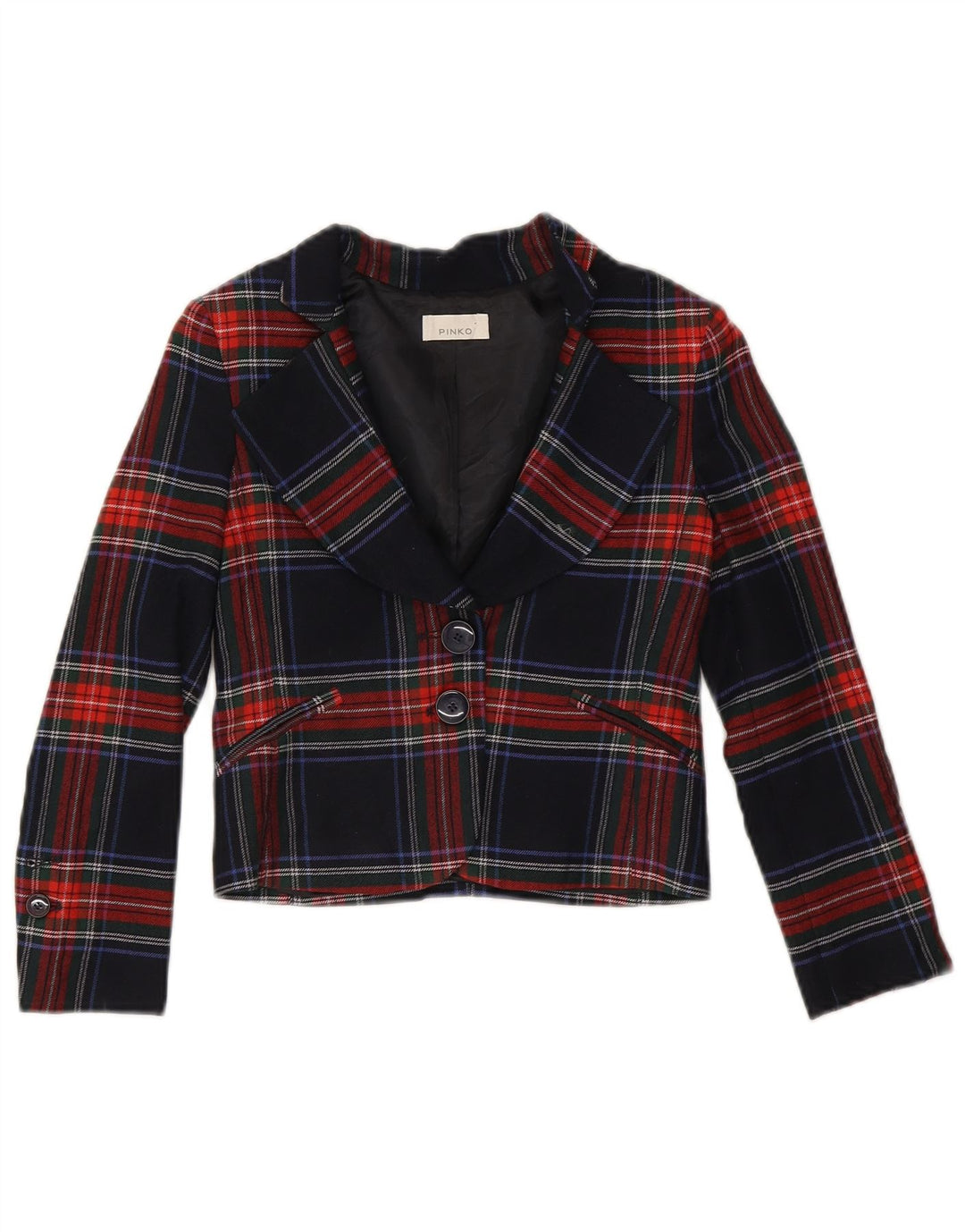 PINKO Girls 2 Button Blazer Jacket 13-14 Years Medium Multicoloured Check