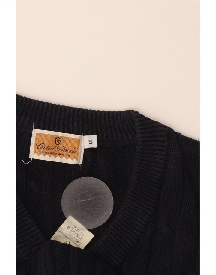 Pulover cu decolteu în V CONTE OF FLORENCE pentru femei UK 10 Mic bleumarin