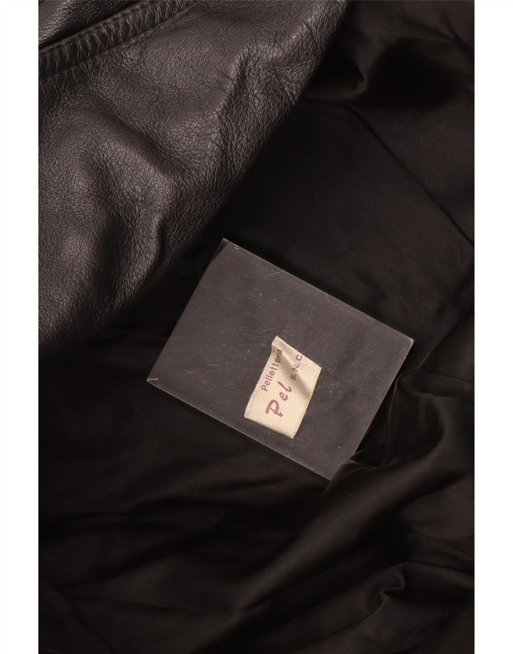 PELLETTERIA Jachetă de piele pentru femei UK 20 2XL Piele neagră