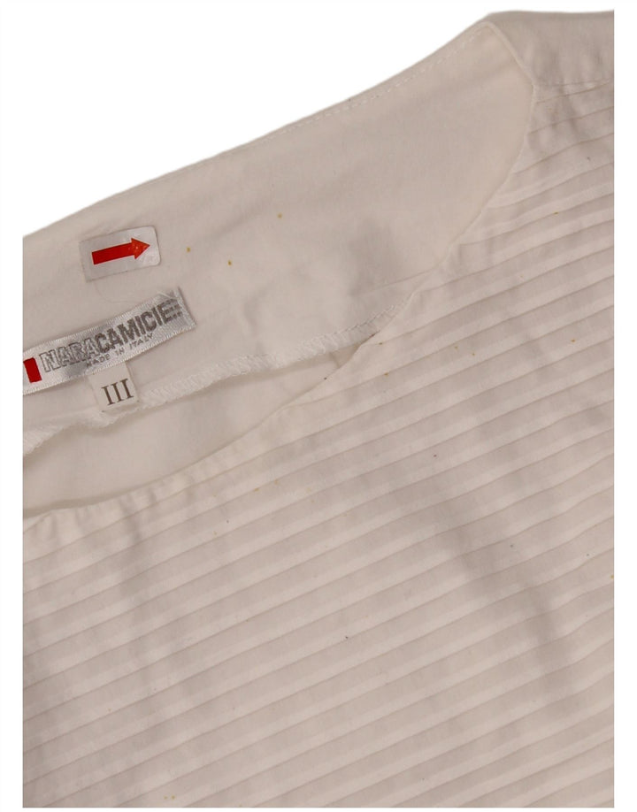 Bluză fără mâneci pentru femei NARACAMICIE UK 8 Bumbac cu dungi albe mici