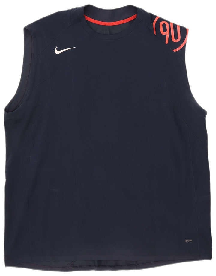 Top cu vestă grafică Nike Dri Fit pentru bărbați XL bleumarin