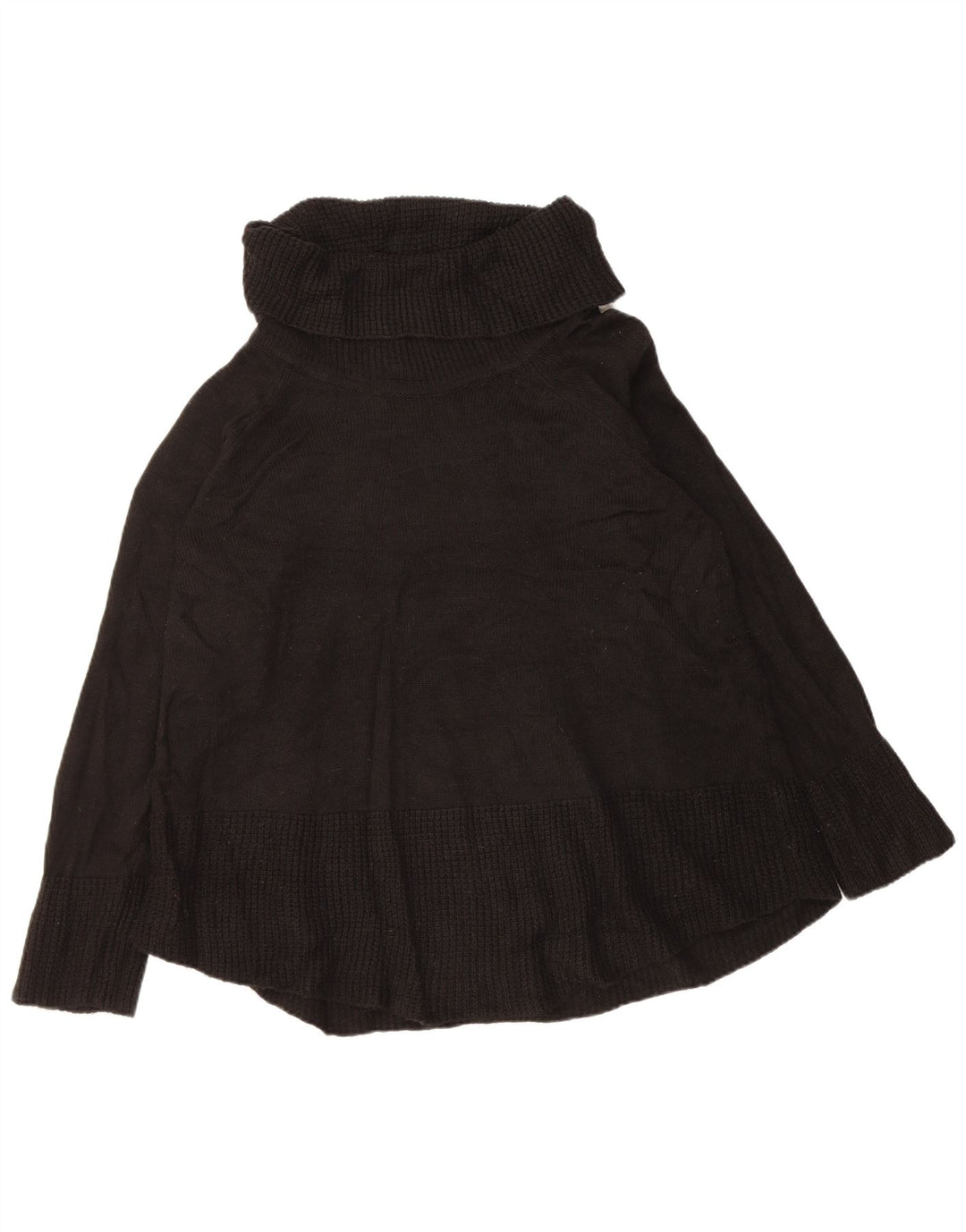 CALVIN KLEIN Pulover cu gât rulat pentru femei UK 18 XL Acrilic negru