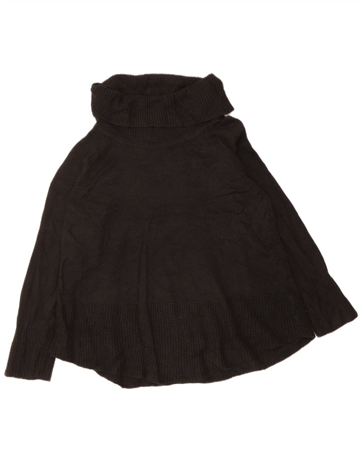 CALVIN KLEIN Pulover cu gât rulat pentru femei UK 18 XL Acrilic negru