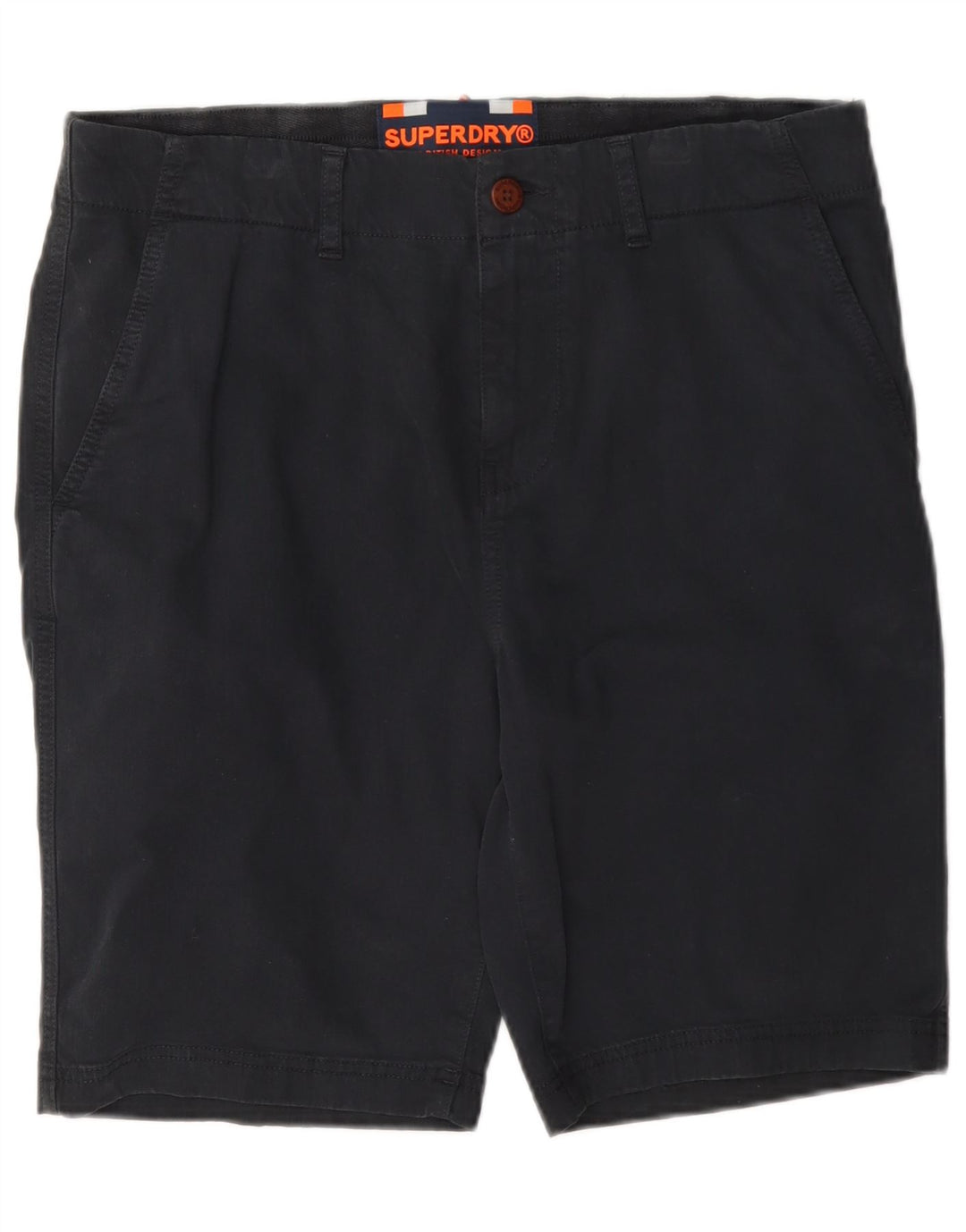 Pantaloni scurți chino pentru bărbați Superdry W32, bumbac, albastru bleumarin mediu