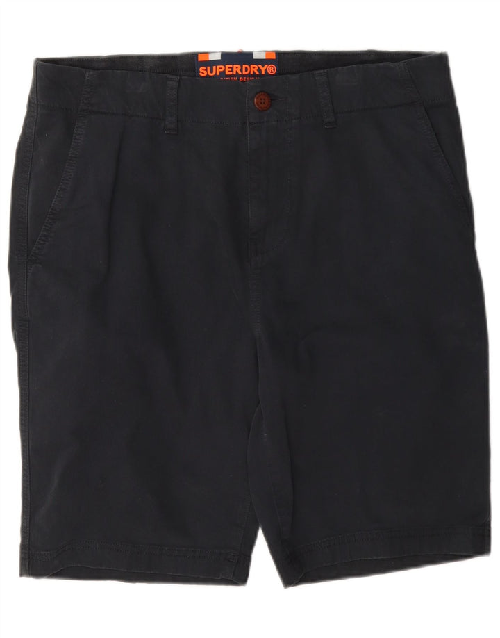 Pantaloni scurți chino pentru bărbați Superdry W32, bumbac, albastru bleumarin mediu