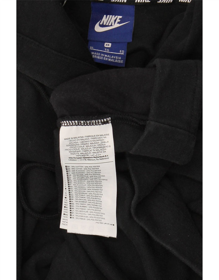 Pulover NIKE pentru damă, grafic supradimensionat, bumbac negru UK 18 XL