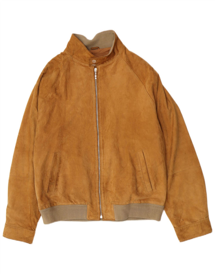 Geani Bomber de piele intoarsa pentru barbati IT 56 3XL piele bej