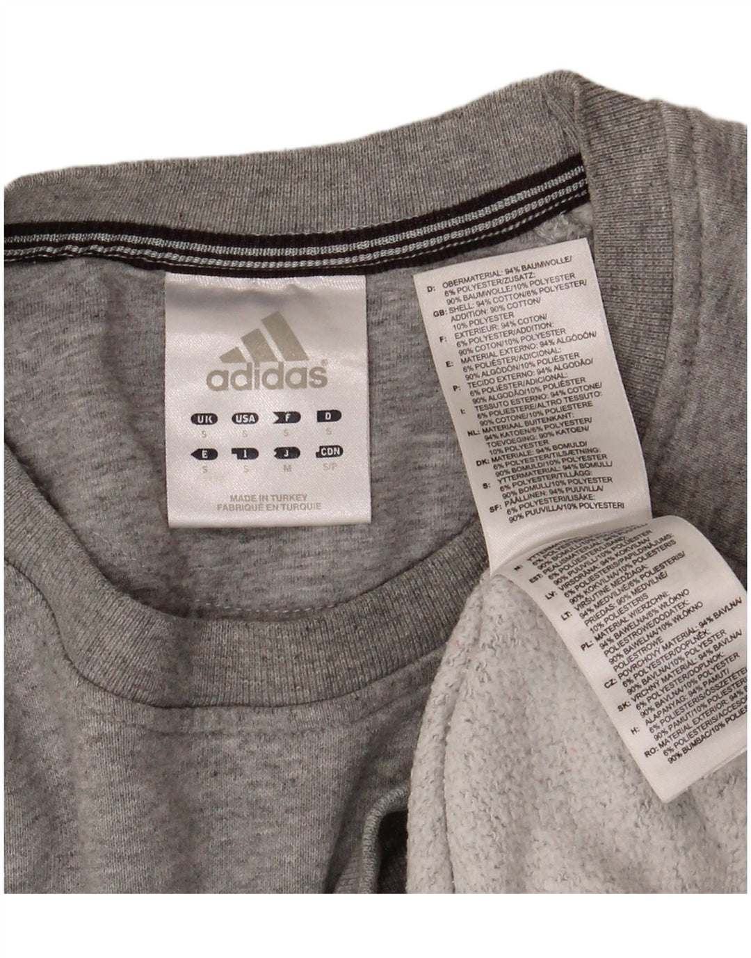 Hanorac pentru bărbați ADIDAS Jumper mic, gri, bumbac
