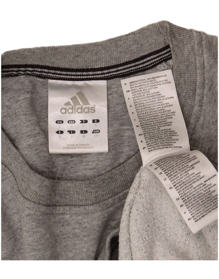 Hanorac pentru bărbați ADIDAS Jumper mic, gri, bumbac