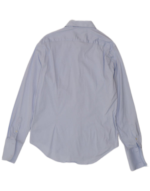 Cămașă formală pentru bărbați Zara XL, albastru, bumbac