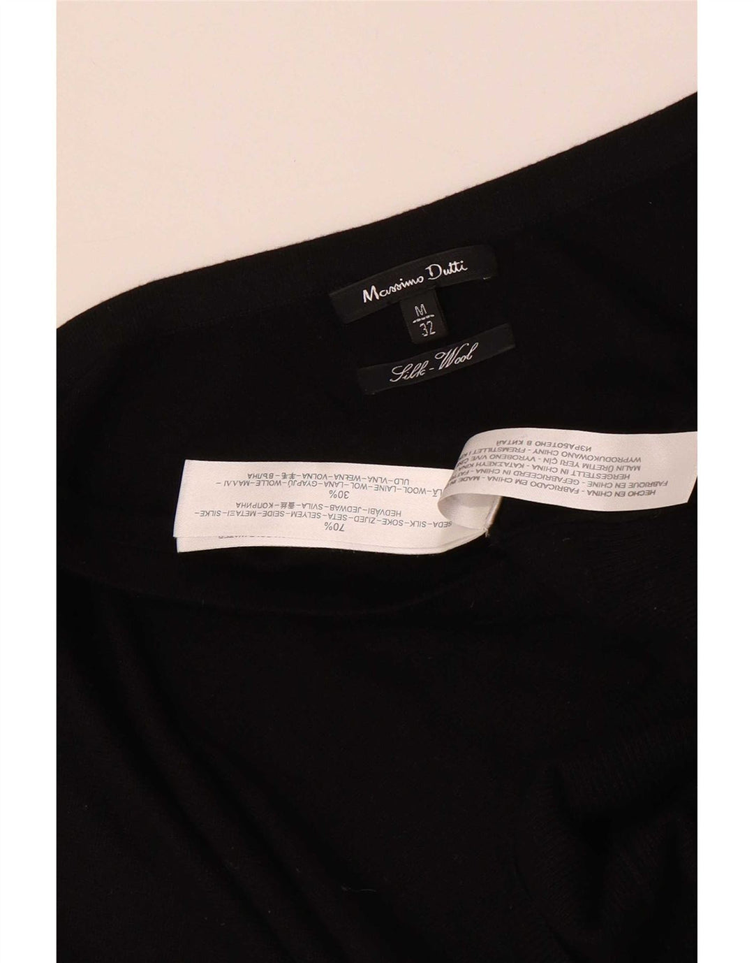 Massimo Dutti Rochie Jumper pentru Femei cu un singur umăr UK 12 Mătase medie neagră