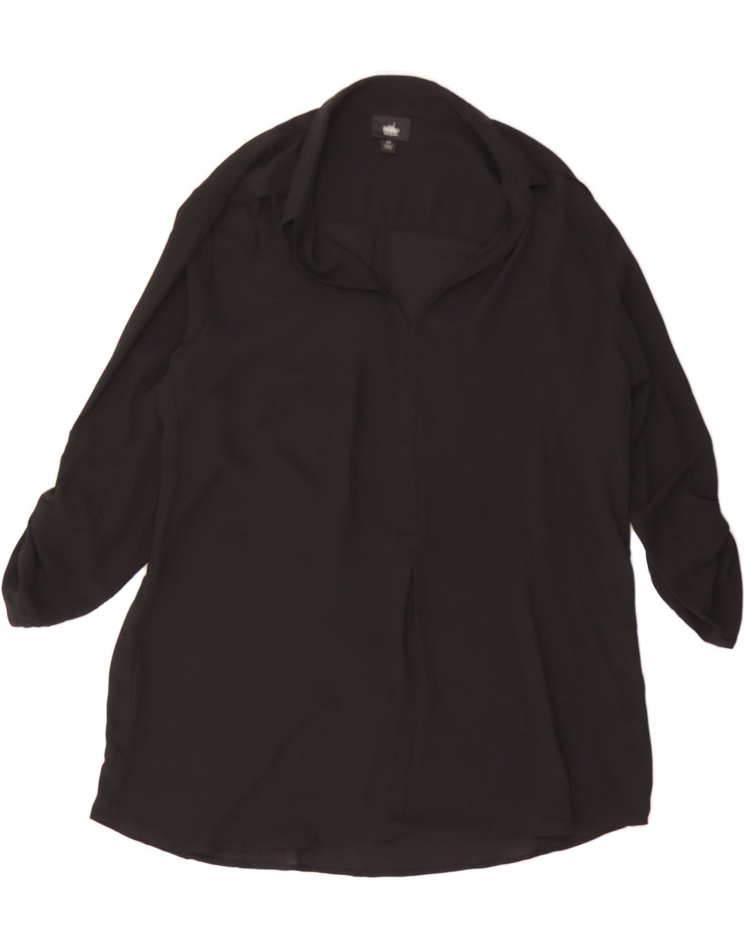 MOSSIMO Womens 3/4 Sleeve Blouse Top UK 16 Large Black Polyester Vintage Mossimo and Second-Hand Mossimo from Messina Hembry 
