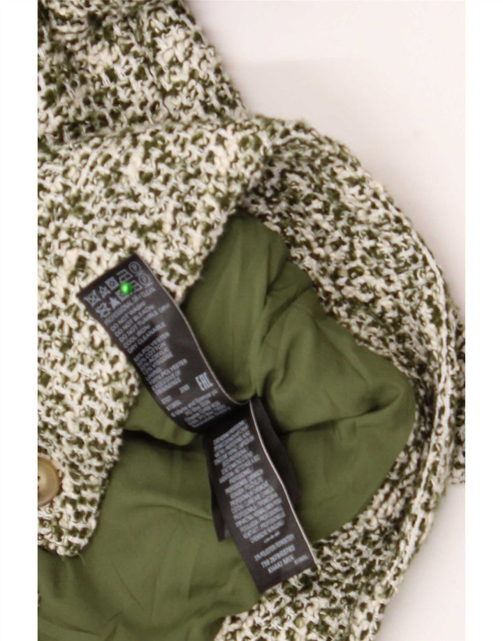 Marks & Spencer Bomber Jacket pentru femei UK 8 Small Khaki Flecked Polyester