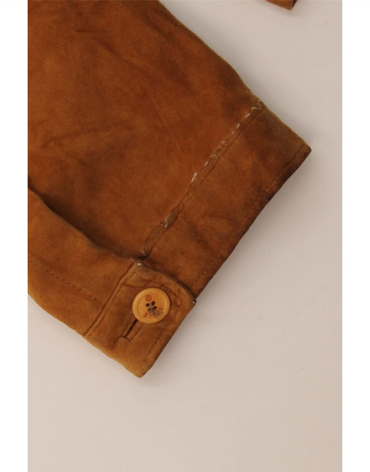 Jachetă pentru bărbați VINTAGE din piele intoarsa IT 50 mare, bej