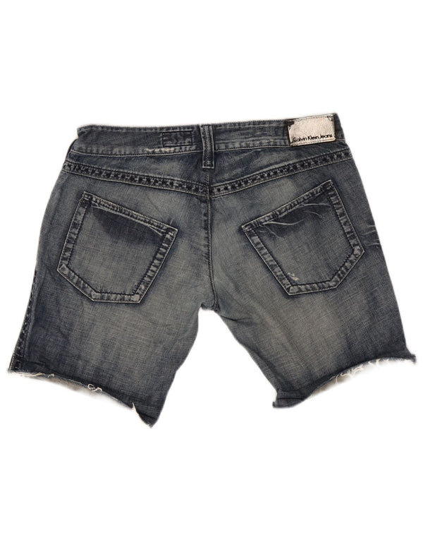 Pantaloni scurți din denim Calvin Klein pentru femei W30, bumbac albastru mediu