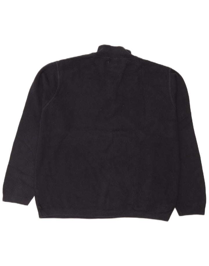 Pulover pentru bărbați Marks & Spencer, Blue Harbour, cu fermoar, cu gât, XL, bleumarin