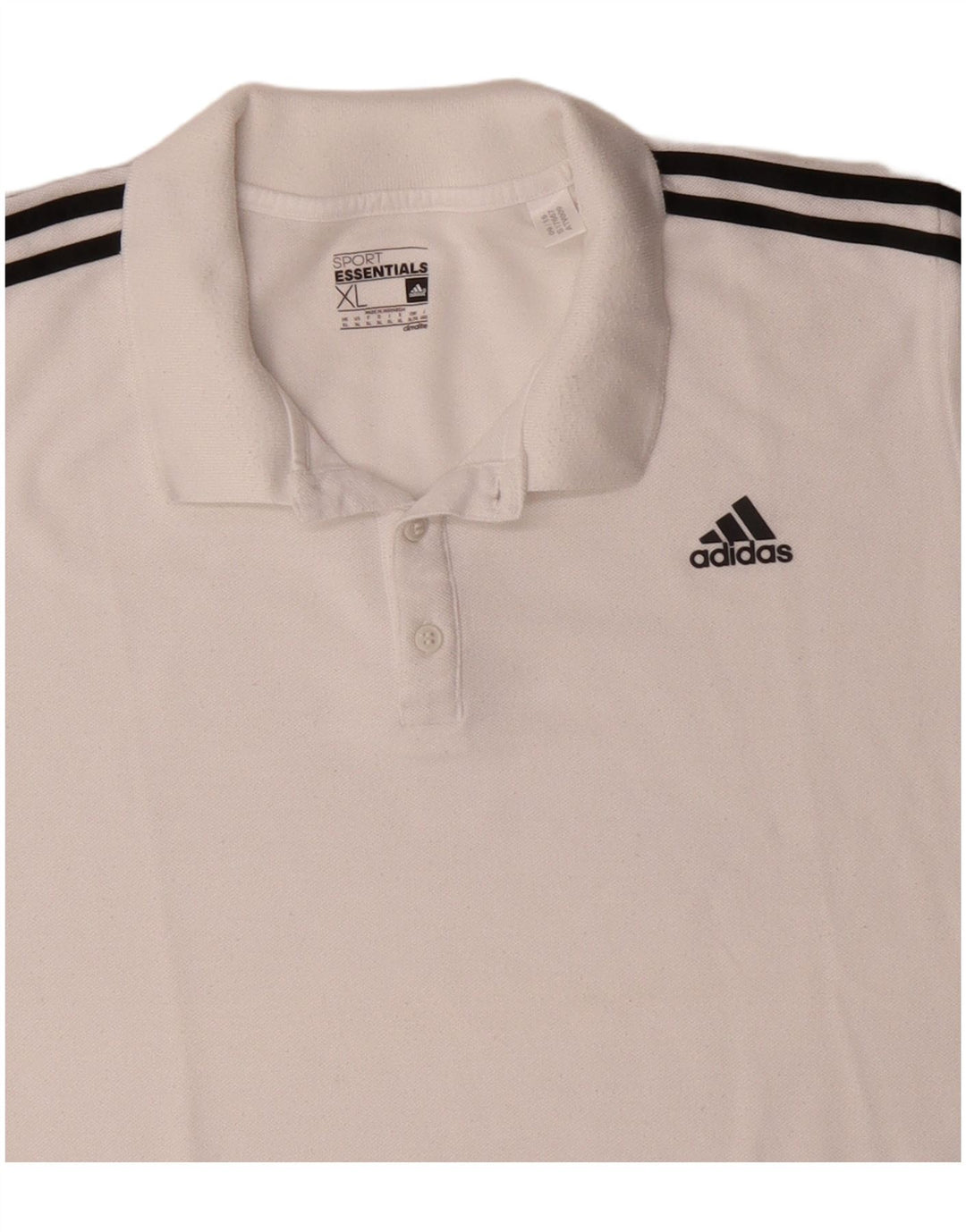 Tricou polo Adidas Climalite XL, alb, poliester