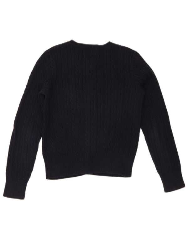 Pulover cardigan Polo Ralph Lauren pentru fete 8-9 ani, mediu, bleumarin, bumbac