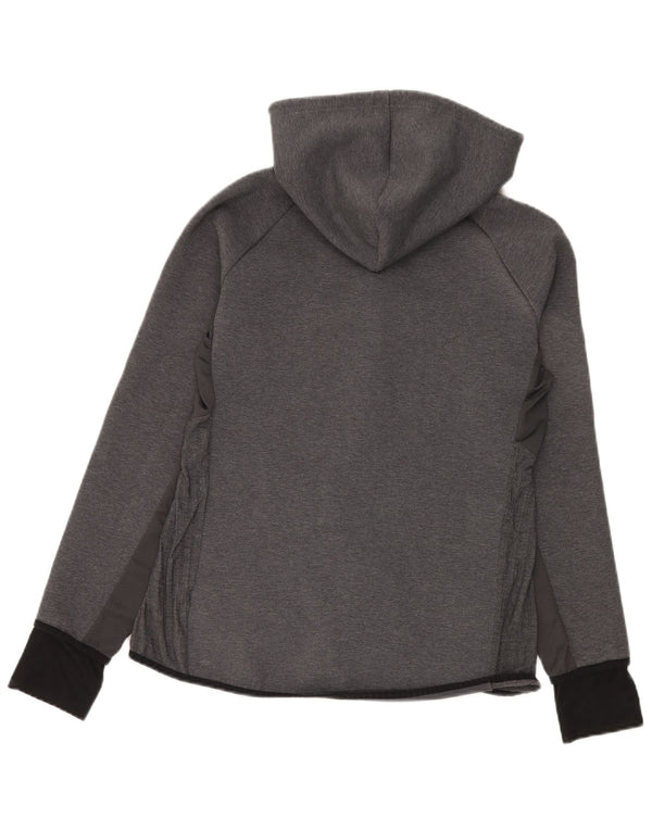 Pulover Adidas pentru femei, cu fermoar, UK 14, mare, gri bumbac