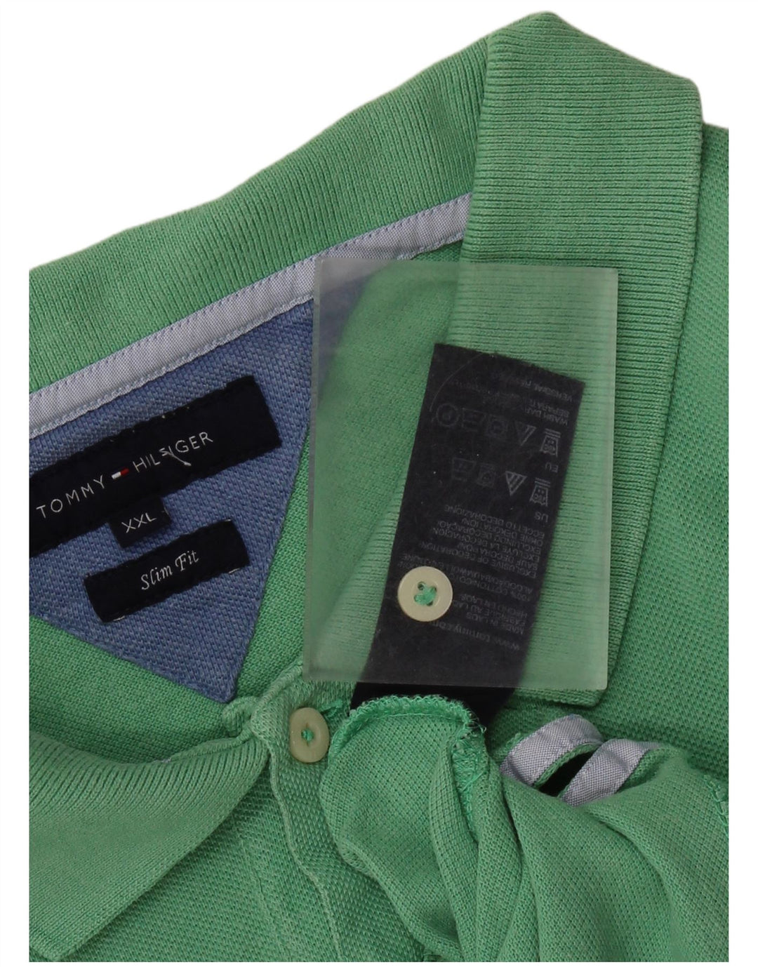 Cămașă polo TOMMY HILFIGER pentru bărbați, 2XL, bumbac verde