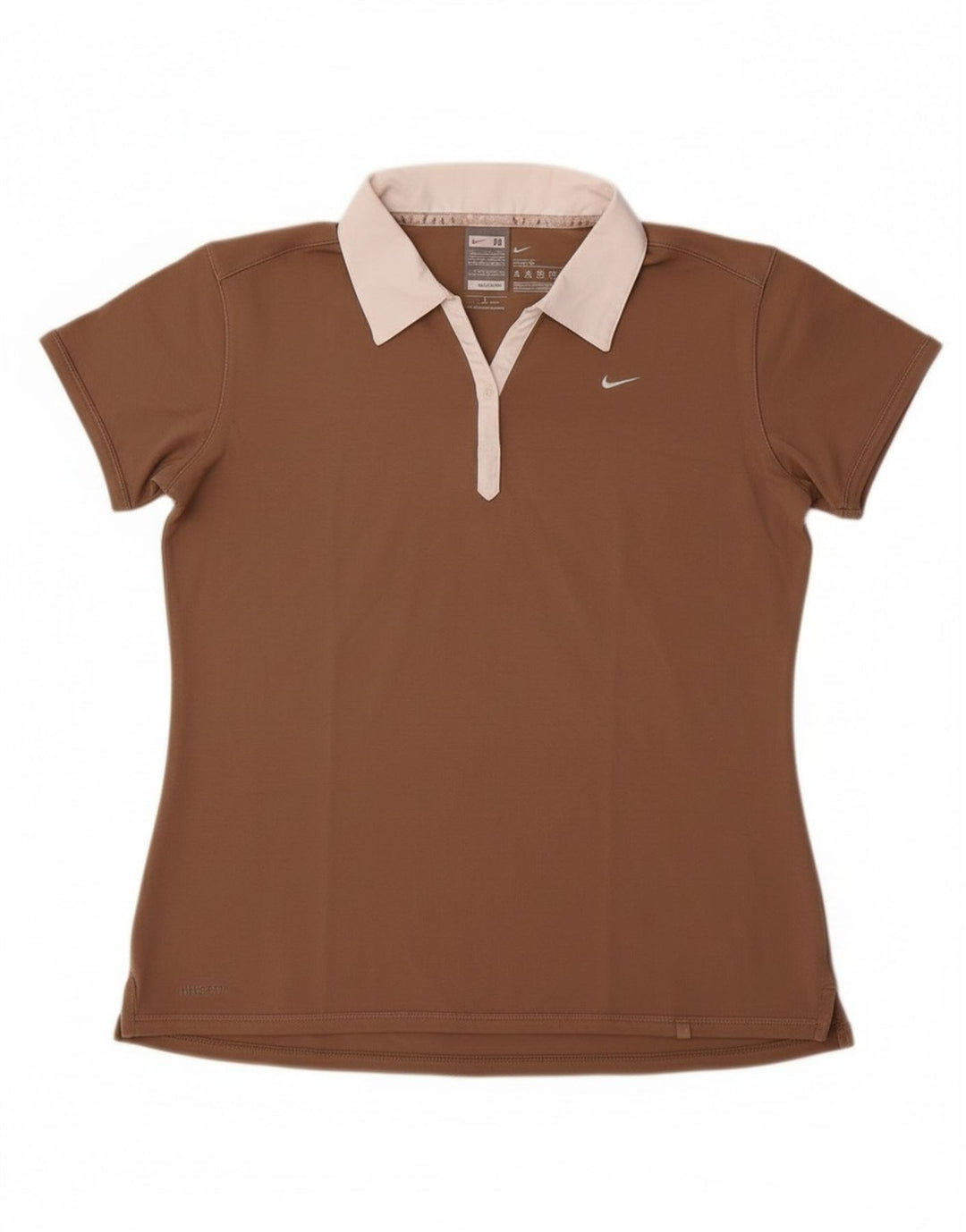 Tricou polo Nike pentru femei Marea Britanie 10/12, bumbac maro mediu