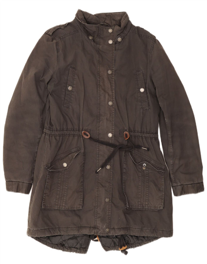 Jachetă parka pentru femei Fat Face UK 14 mare bumbac gri