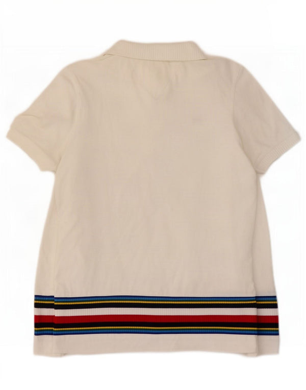 Tricou polo Tommy Hilfiger pentru femei UK 10 Bumbac cu dungi albe mici