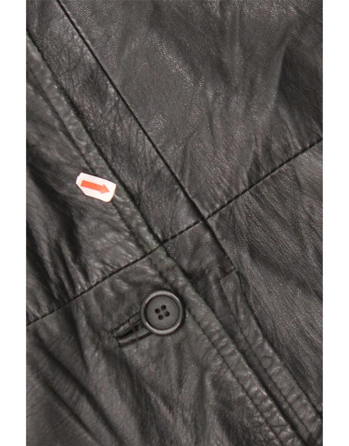 Palton din piele pentru femei VINTAGE IT 48 XL negru