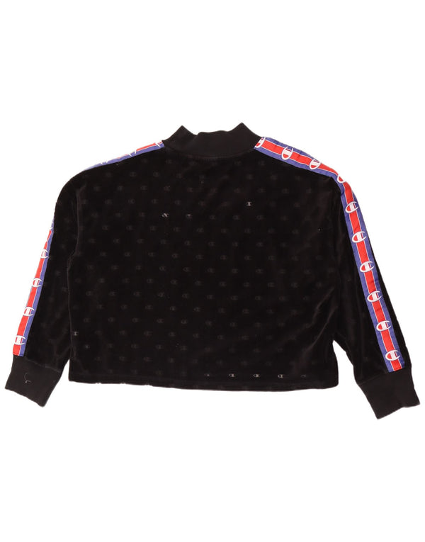 Pulover cu grafic pentru femei Champion UK 14 Medium Black Colorblock