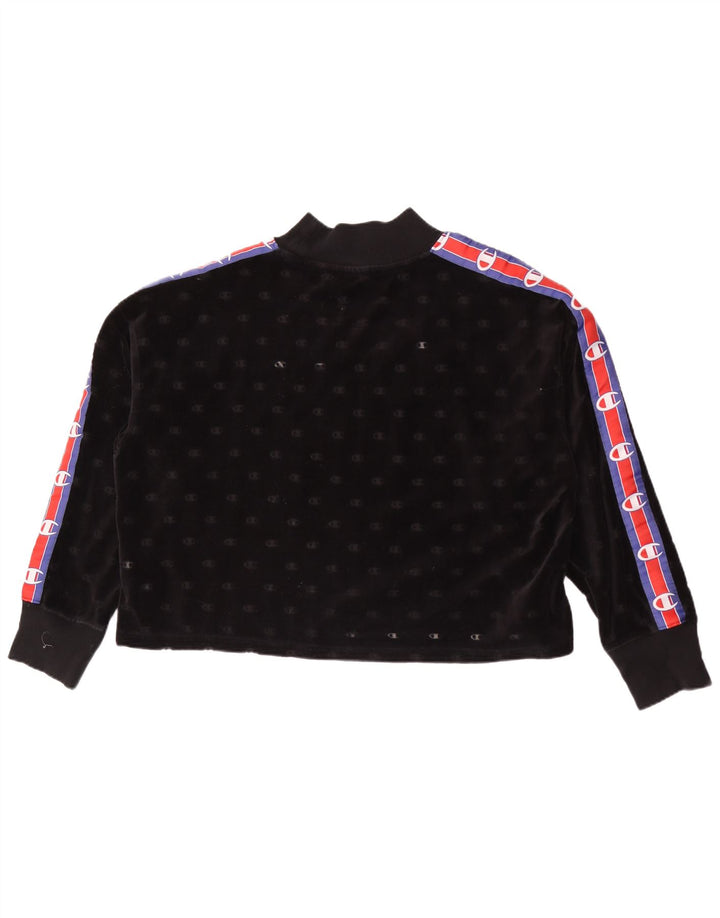 Pulover cu grafic pentru femei Champion UK 14 Medium Black Colorblock