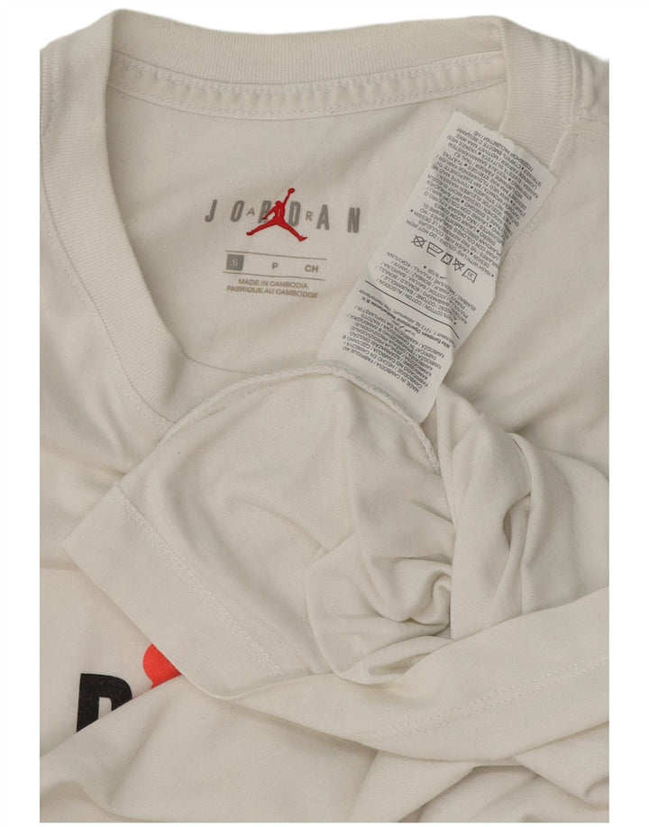 Tricou grafic Jordan pentru bărbați Top mic Bumbac alb