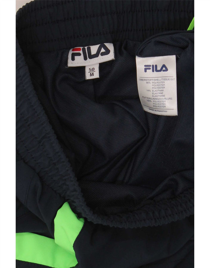 Pantaloni scurți sport Fila pentru bărbați, medii, bleumarin, poliester color bloc