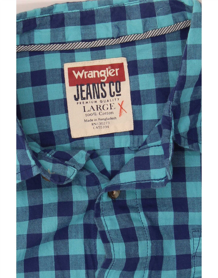 Cămașă pentru bărbați Wrangler, mare, albastru, din bumbac