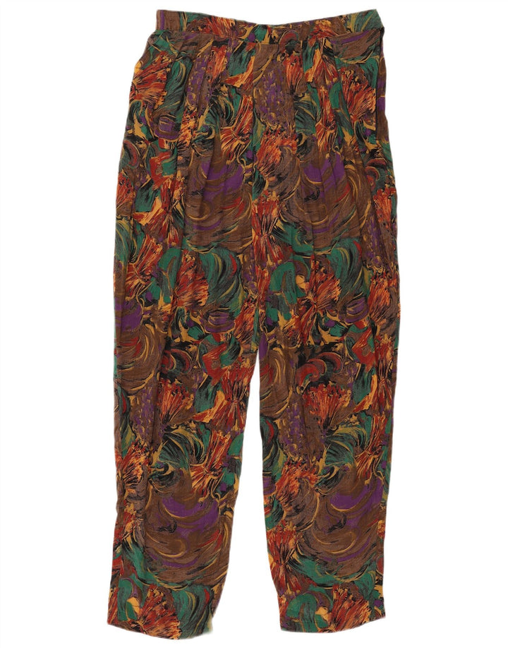 Pantaloni de damă de epocă, cu model abstract, cu șuruburi, W32 L29 maro