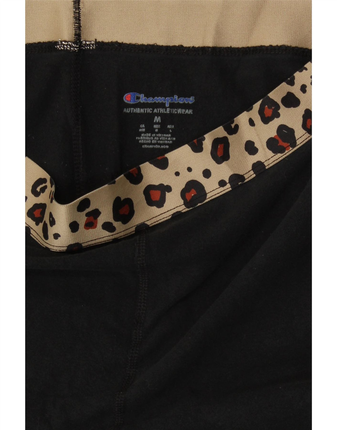 Leggings grafic Champion pentru femei UK 12 Medium Black Animal Print