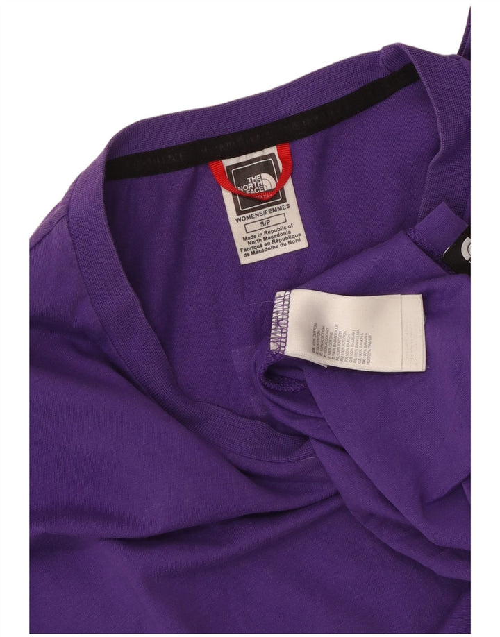 THE NORTH FACE Top grafic pentru femei cu mânecă lungă UK 10 Bumbac violet mic