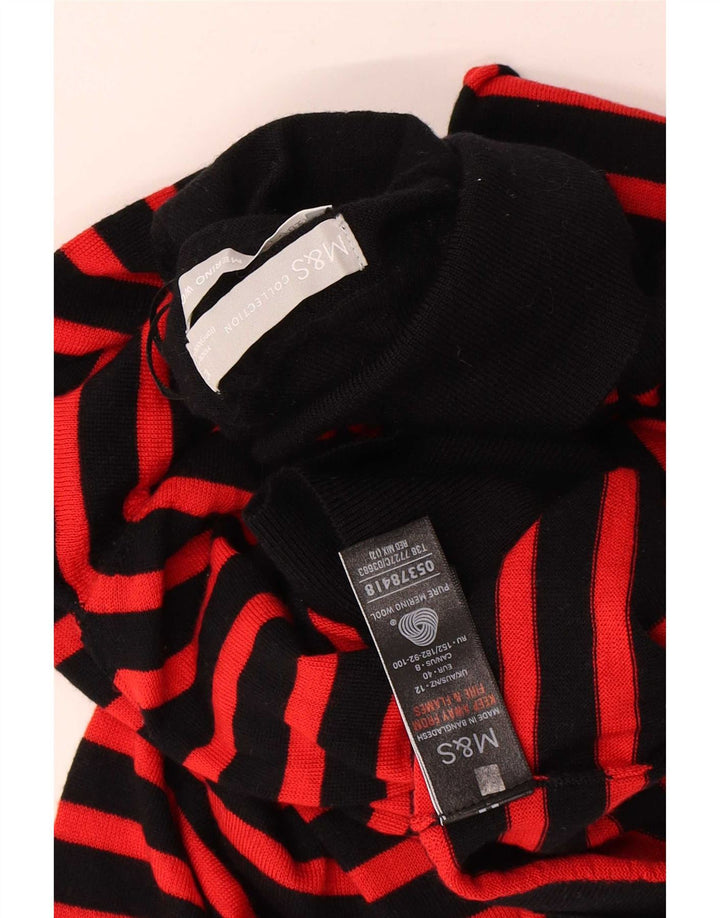 Marks & Spencer Pulover cu gât rulat pentru femei UK 12 Medium Black Dunge