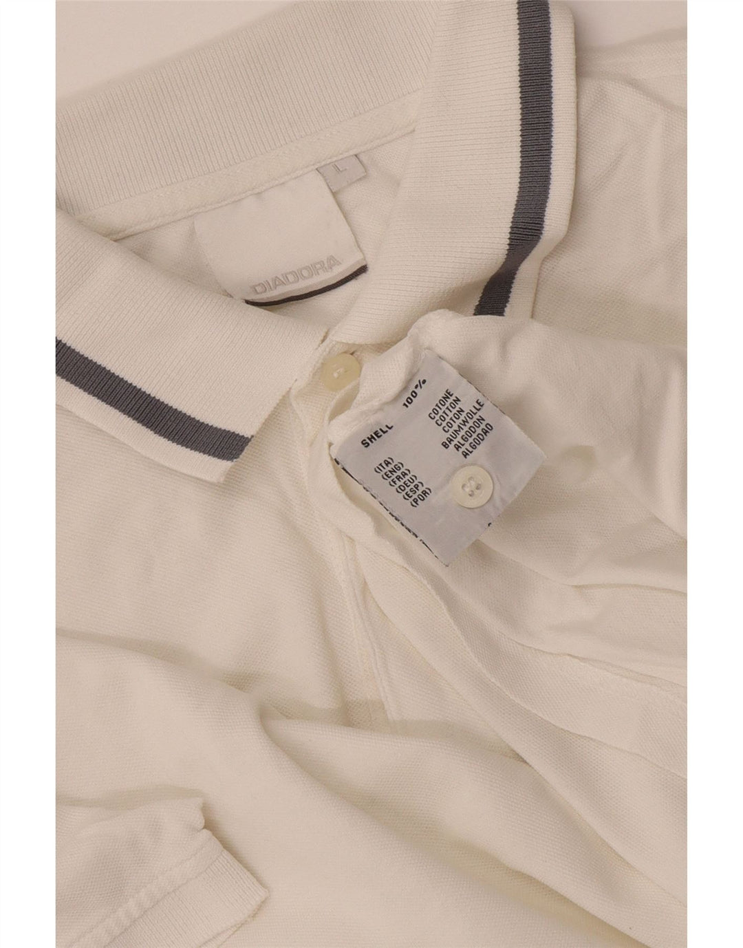 Tricou polo pentru bărbați Diadora, mare, alb, bumbac
