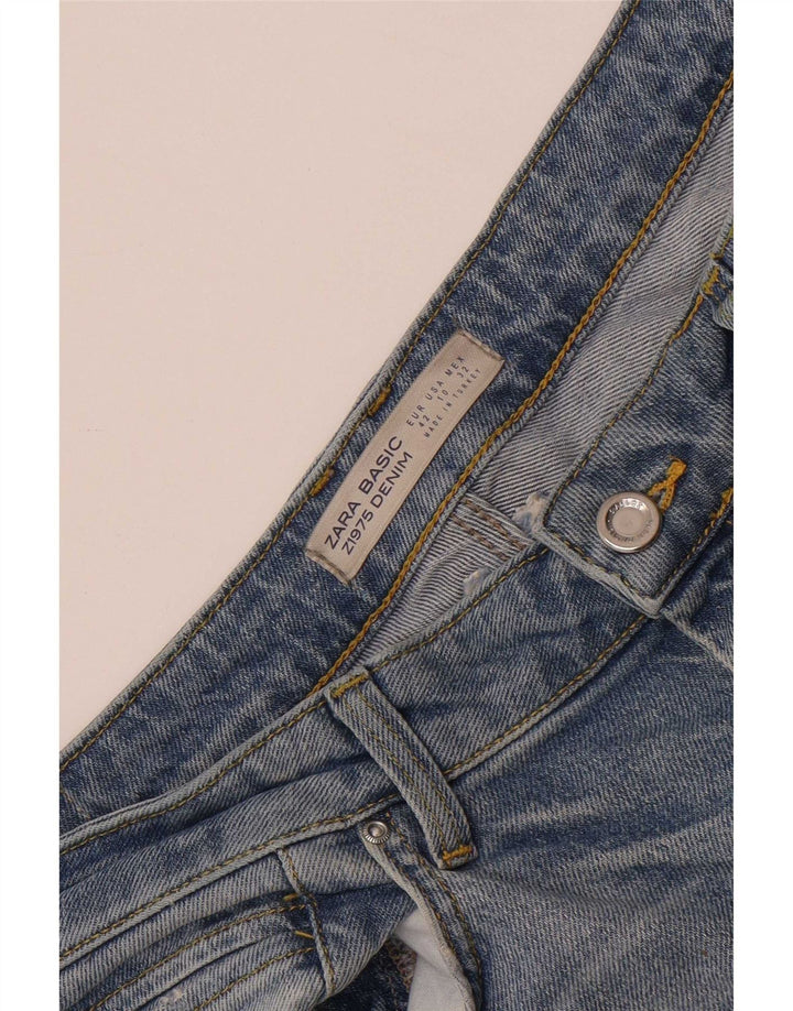 Blugi evazați pentru femei Zara EU 42 Large W32 L34 Blue