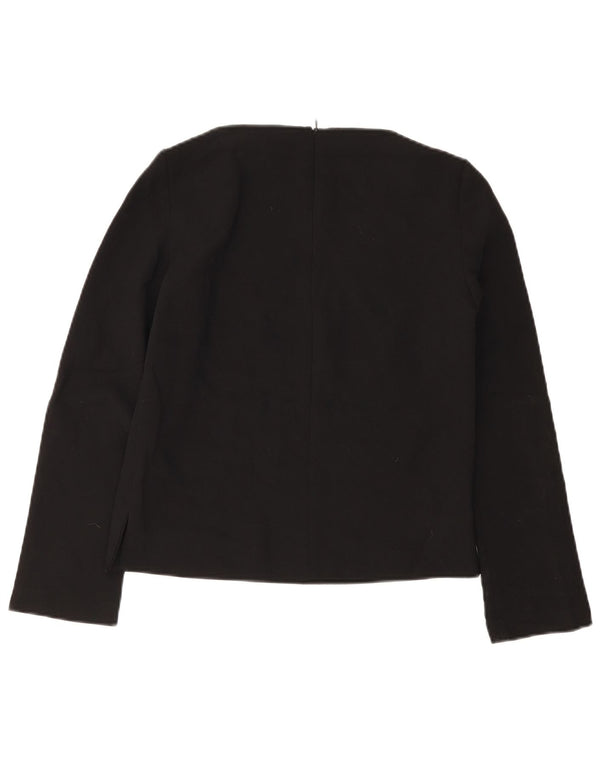 Top femeie Zara cu mânecă lungă UK 6 XS poliester negru