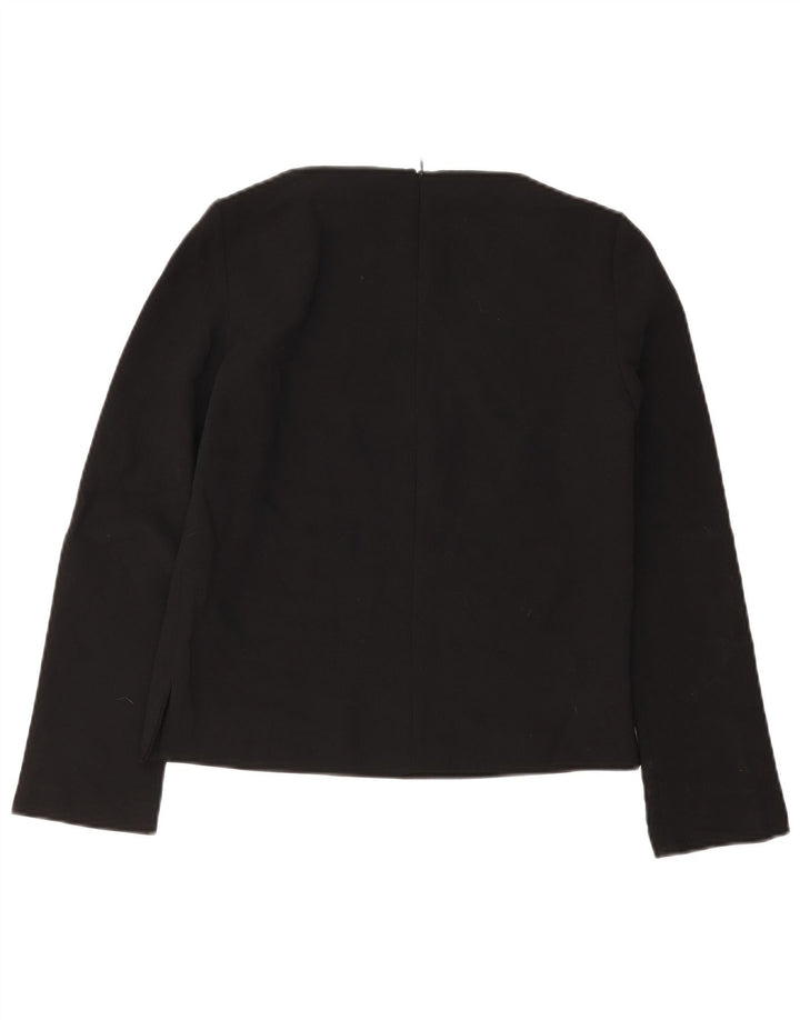 Top femeie Zara cu mânecă lungă UK 6 XS poliester negru
