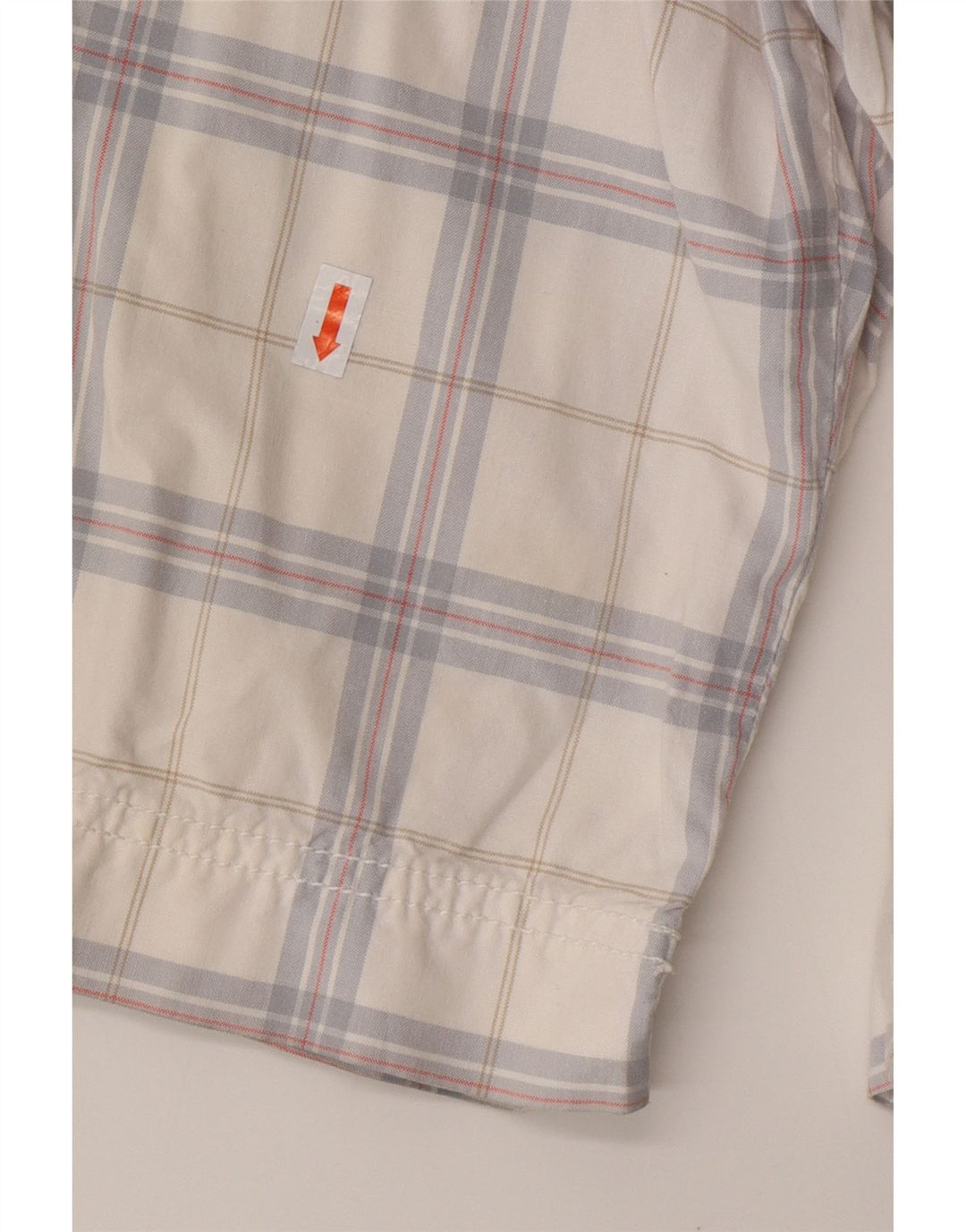 Pantaloni scurți cargo pentru bărbați CALVIN KLEIN W32, bumbac alb mediu cu carouri