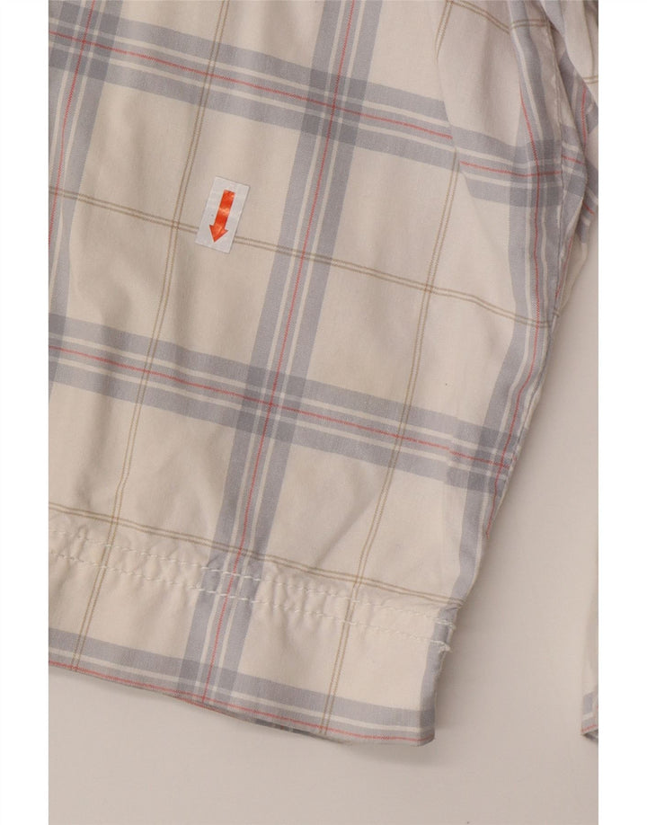 Pantaloni scurți cargo pentru bărbați CALVIN KLEIN W32, bumbac alb mediu cu carouri