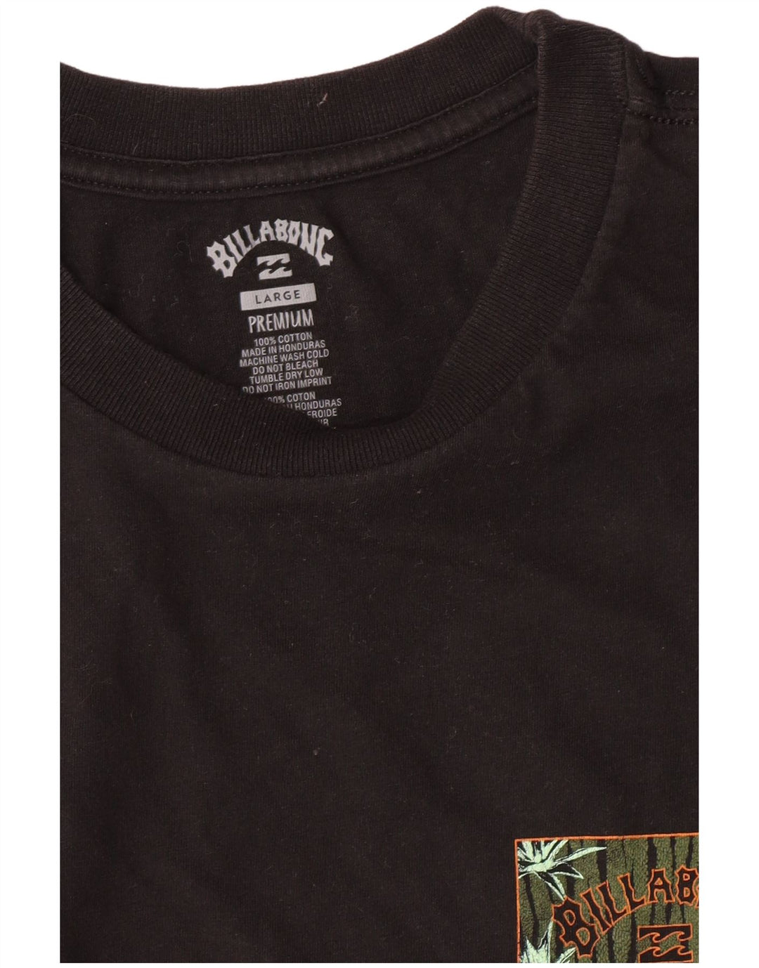 Tricou grafic pentru bărbați Billabong Top mare din bumbac negru