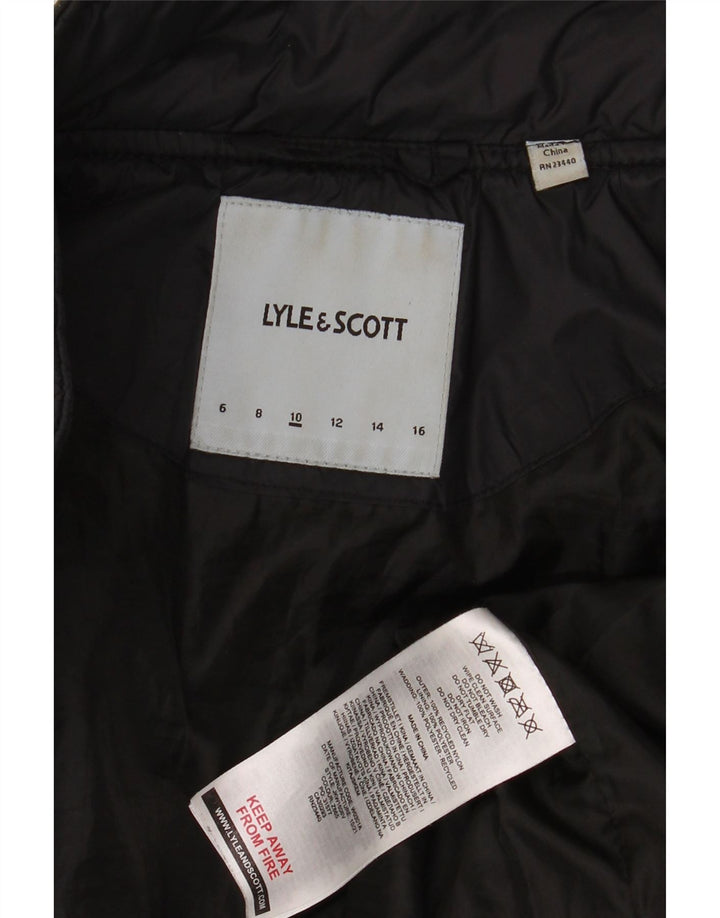 Jachetă căptușită pentru băieți Lyle & Scott, 9-10 ani, nailon negru
