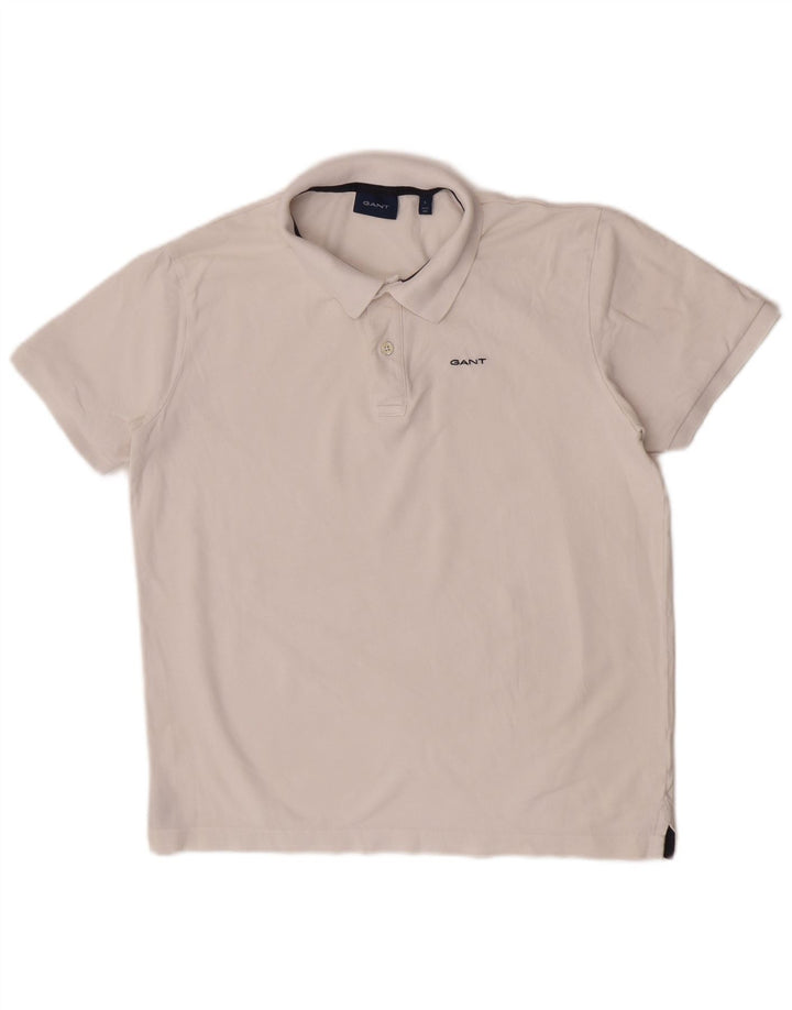 Tricou polo Gant pentru baieti 14-15 ani mare alb