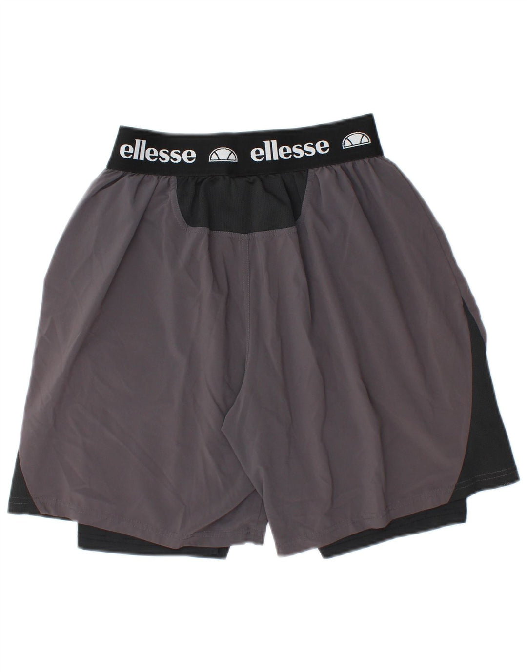 Pantaloni scurți sport grafic ELLESSE pentru bărbați, gri mediu, bloc de culoare