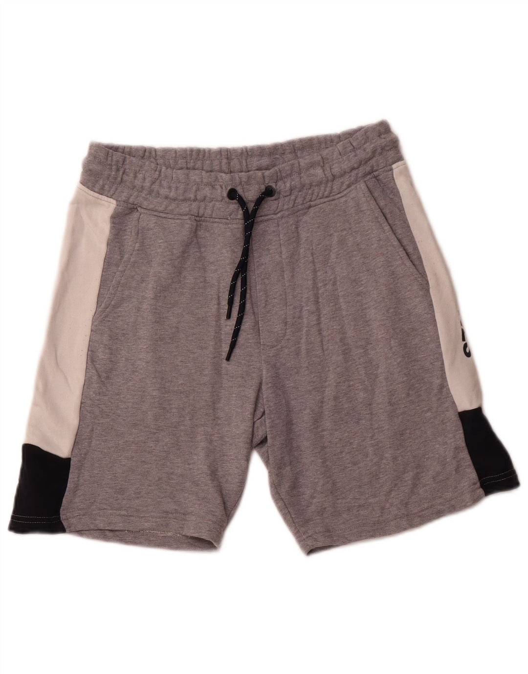 Pantaloni scurti sport grafic JACK & JONES pentru bărbați, bumbac color bloc, gri mici