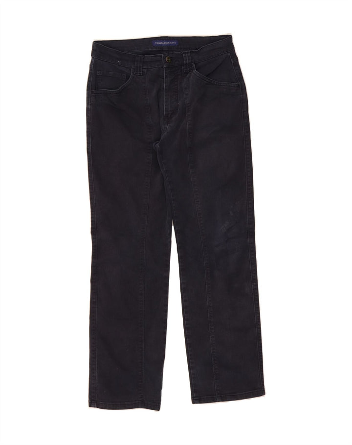 TRUSSARDI Womens Straight Jeans W32 L28 Navy Blue Cotton Vintage Trussardi and Second-Hand Trussardi from Messina Hembry 